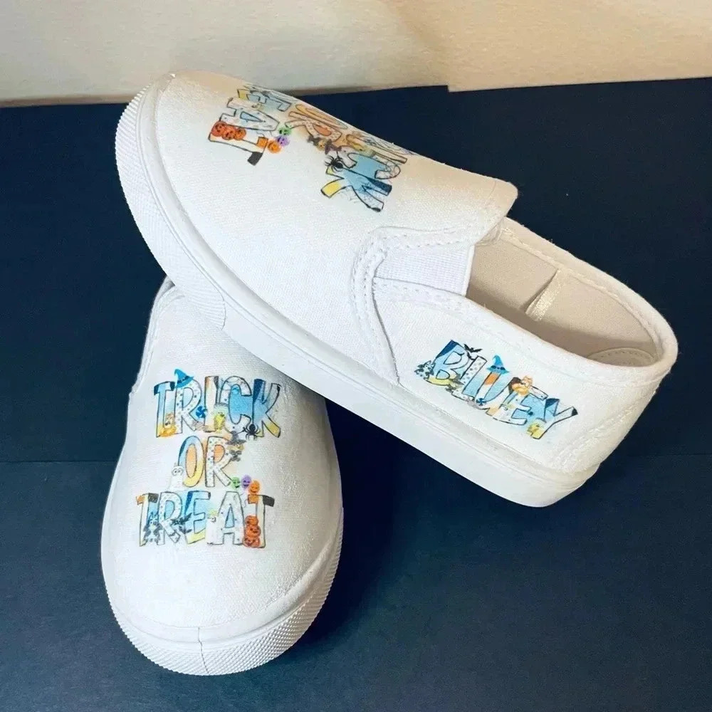 Original, Handmade Bluey Kids Canvas Shoes